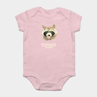 Raccoon and Covid Mask Baby Bodysuit